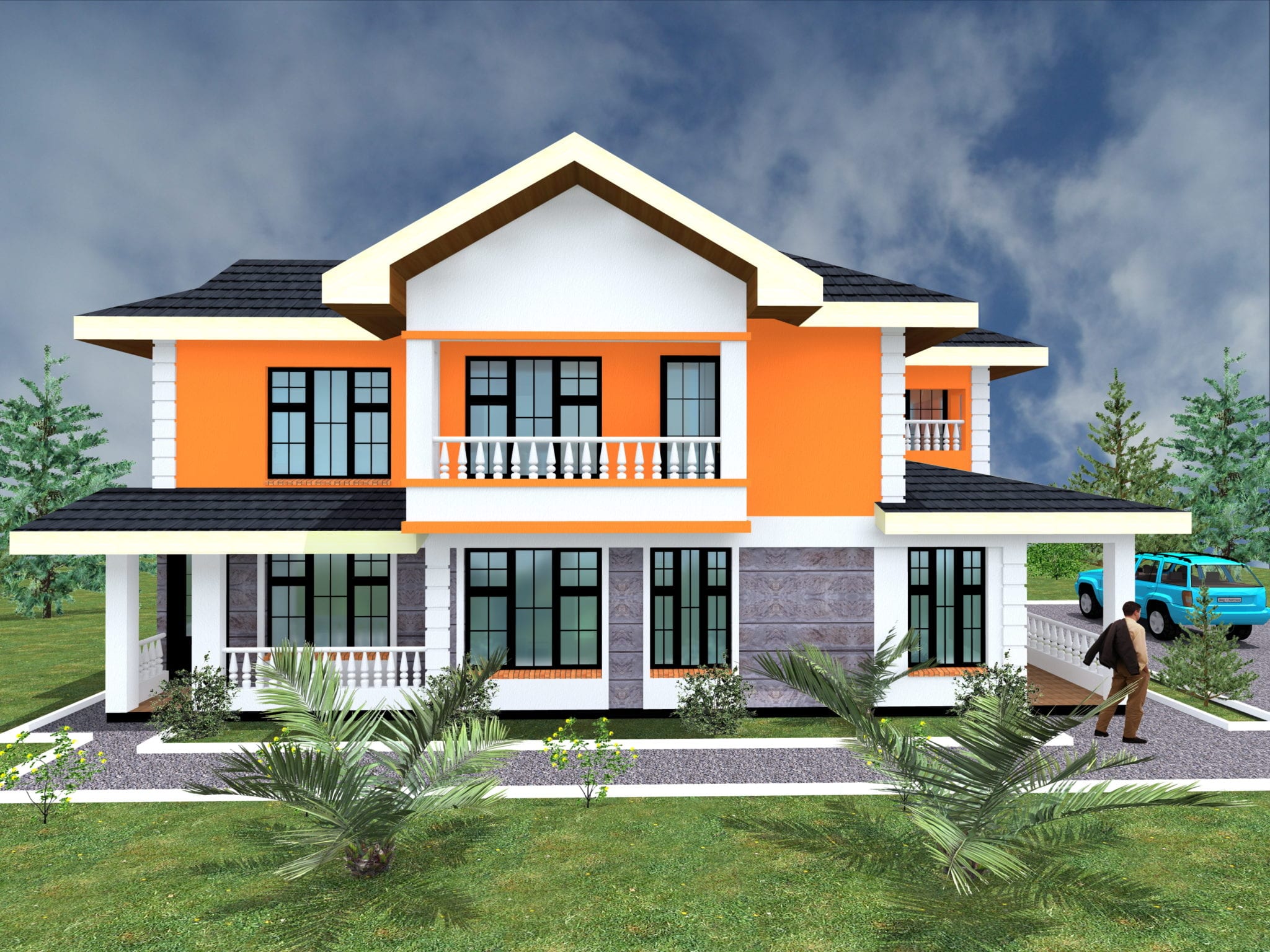 4 Bedroom Maisonette House  Plans  in Kenya  HPD Consult