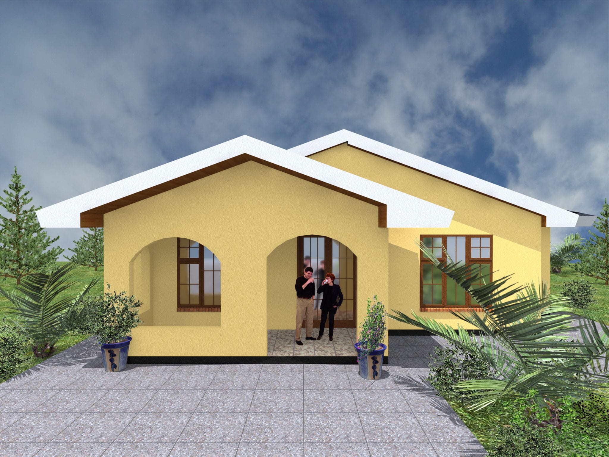  Simple  three  bedroom  house  plans  in Kenya HPD Consult