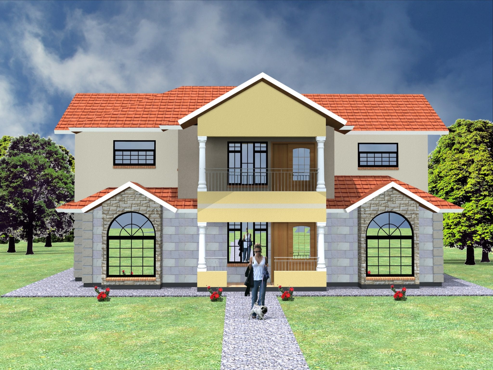 4 Bedroom  Maisonette House  Plans  Kenya  HPD Consult