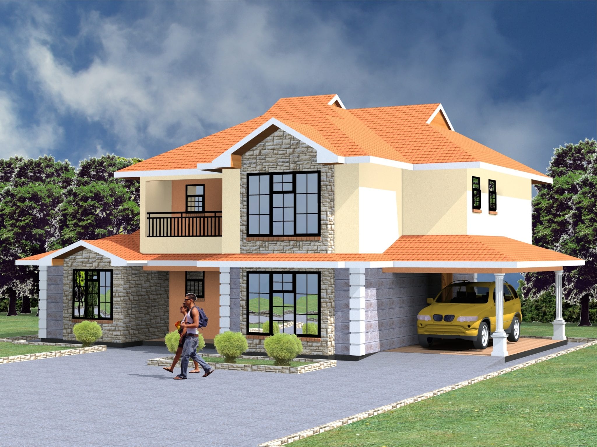 5 Bedroom Maisonette House  Plans  in Kenya  HPD Consult