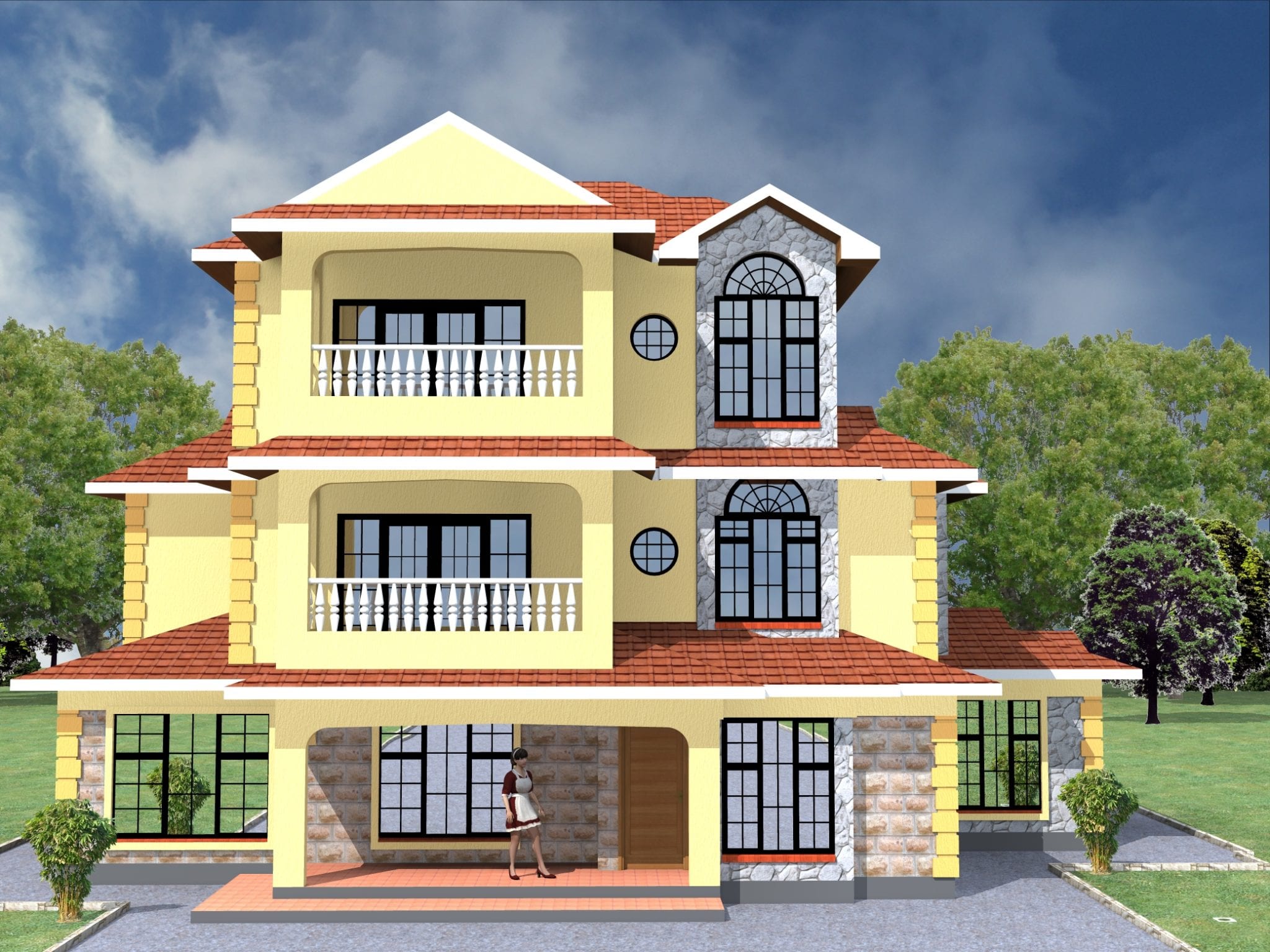 Modern 4 Bedroom Maisonette House Plans