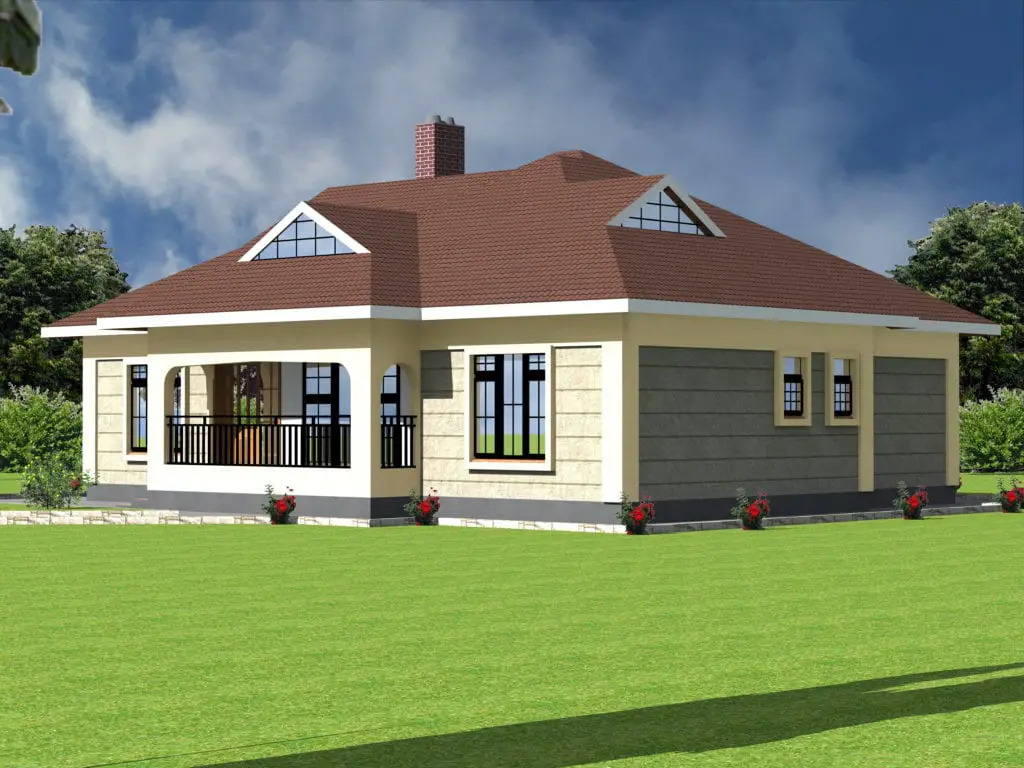 Modern 3 Bedroom Bungalow  House  Plan  HPD Consult