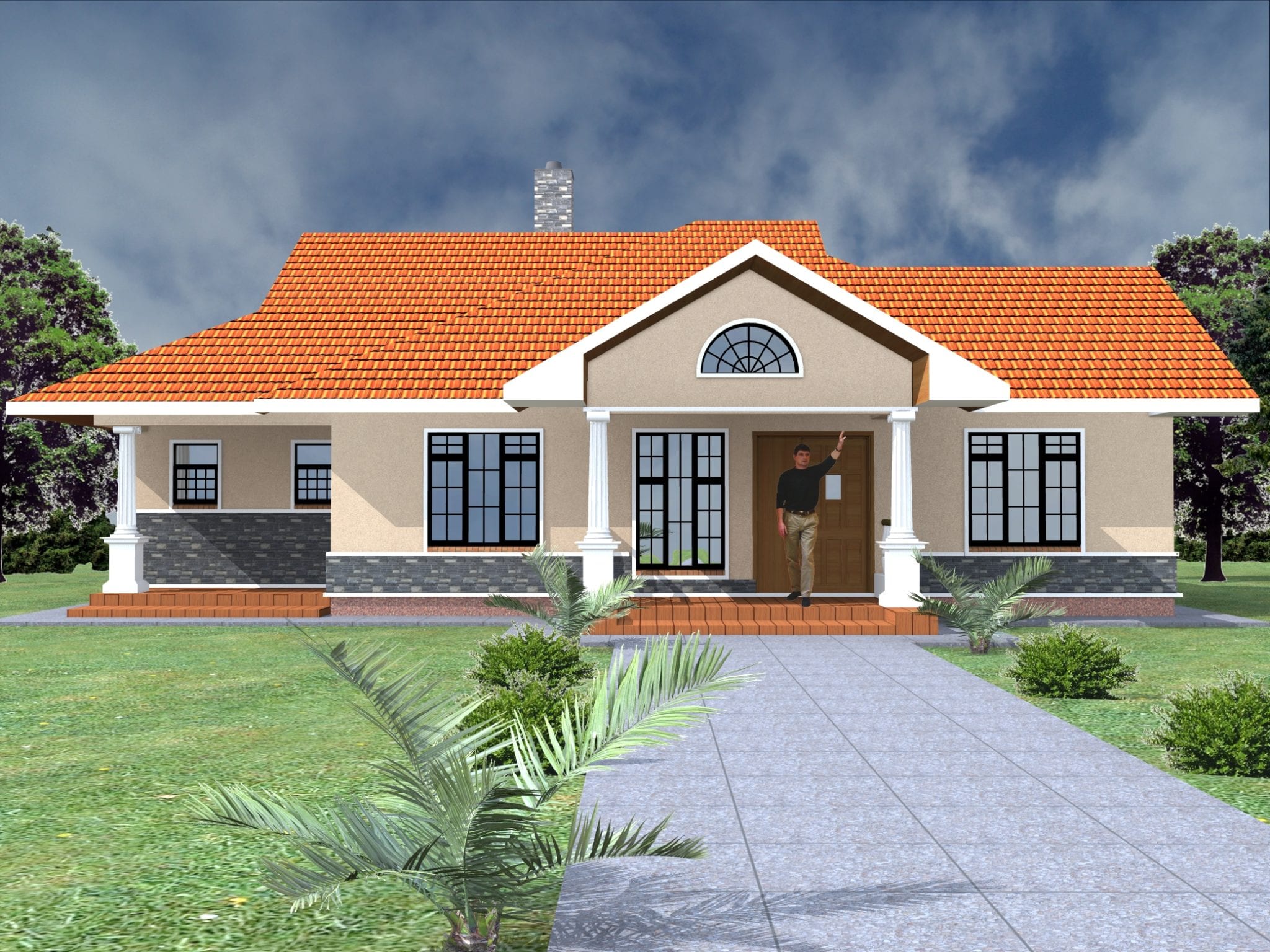 Primary Bungalow 3 Bedroom House Plans And Designs In Uganda Modern New Home Floor Plans