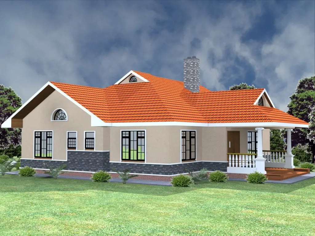 Three bedroom bungalow house plans in kenya | HPD Consult