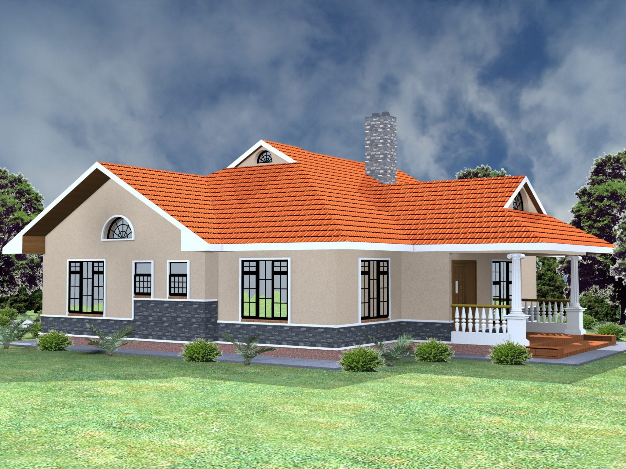 Three bedroom  bungalow  house  plans  in kenya  HPD Consult
