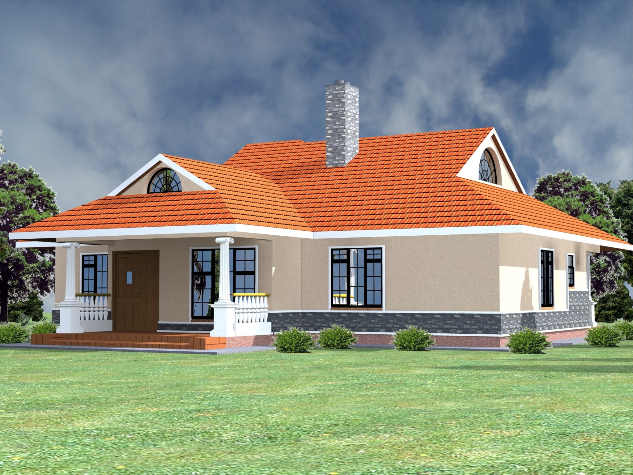 Three bedroom bungalow house plans in kenya | HPD Consult