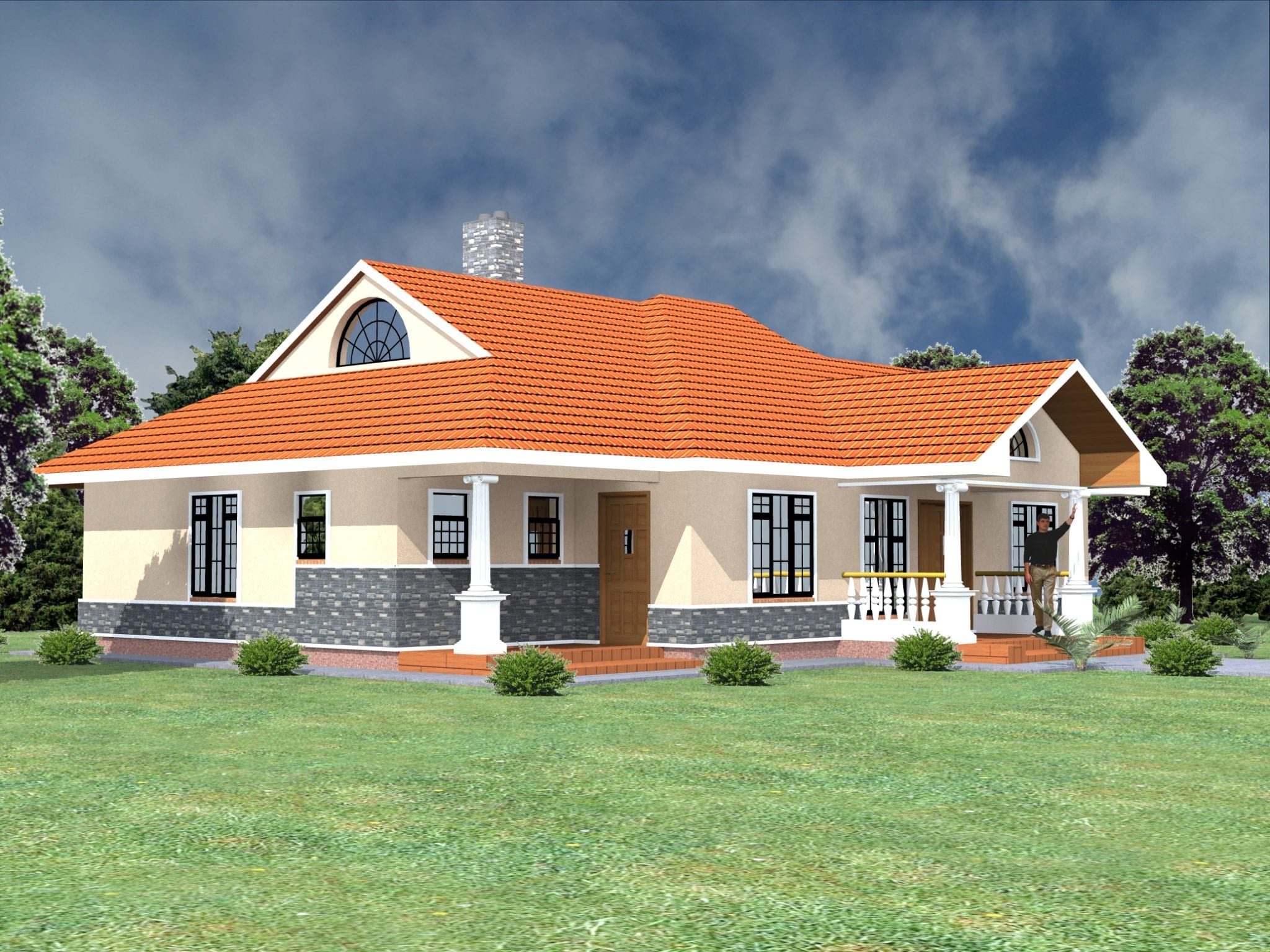 Three bedroom bungalow house plans in kenya | HPD Consult