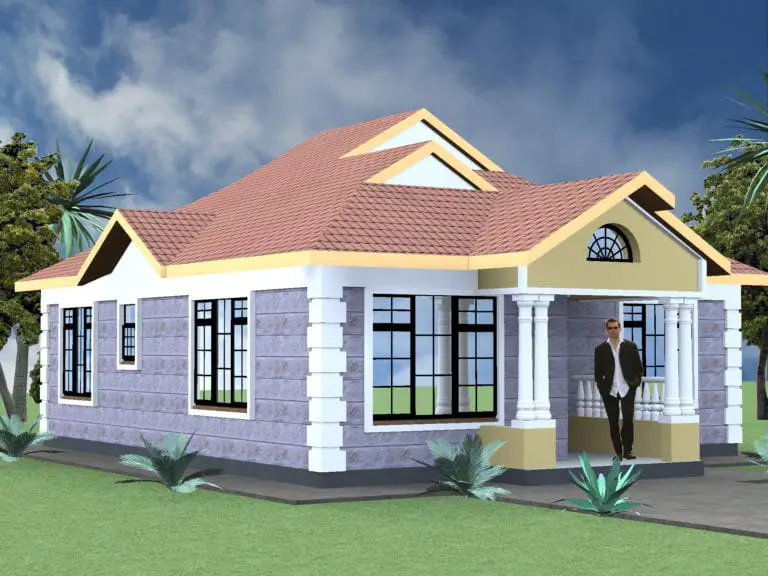 Simple 3 Bedroom House Plan | HPD Consult