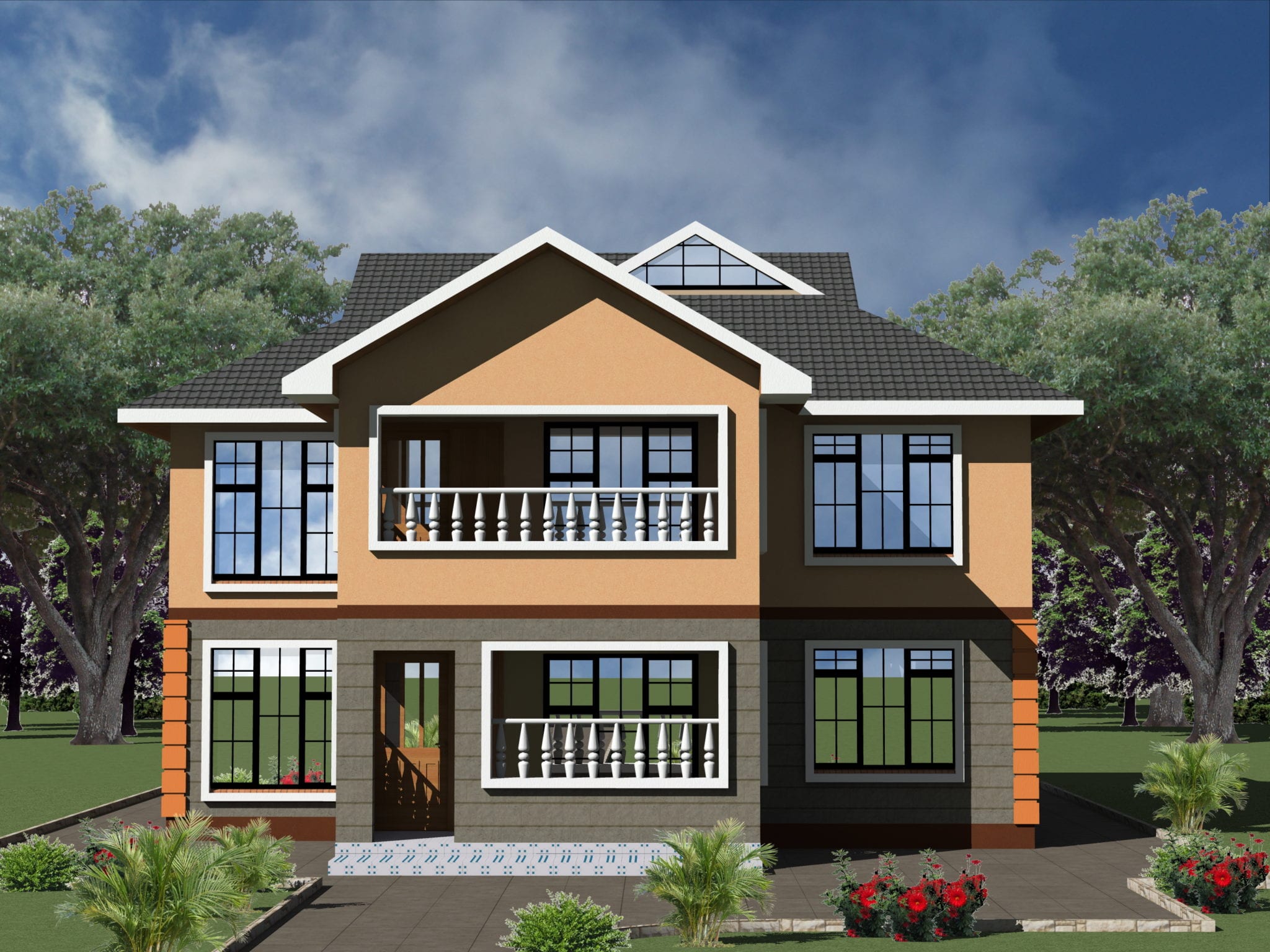 Stylish 5 Bedroom Maisonette House Plans Design | HPD Consult