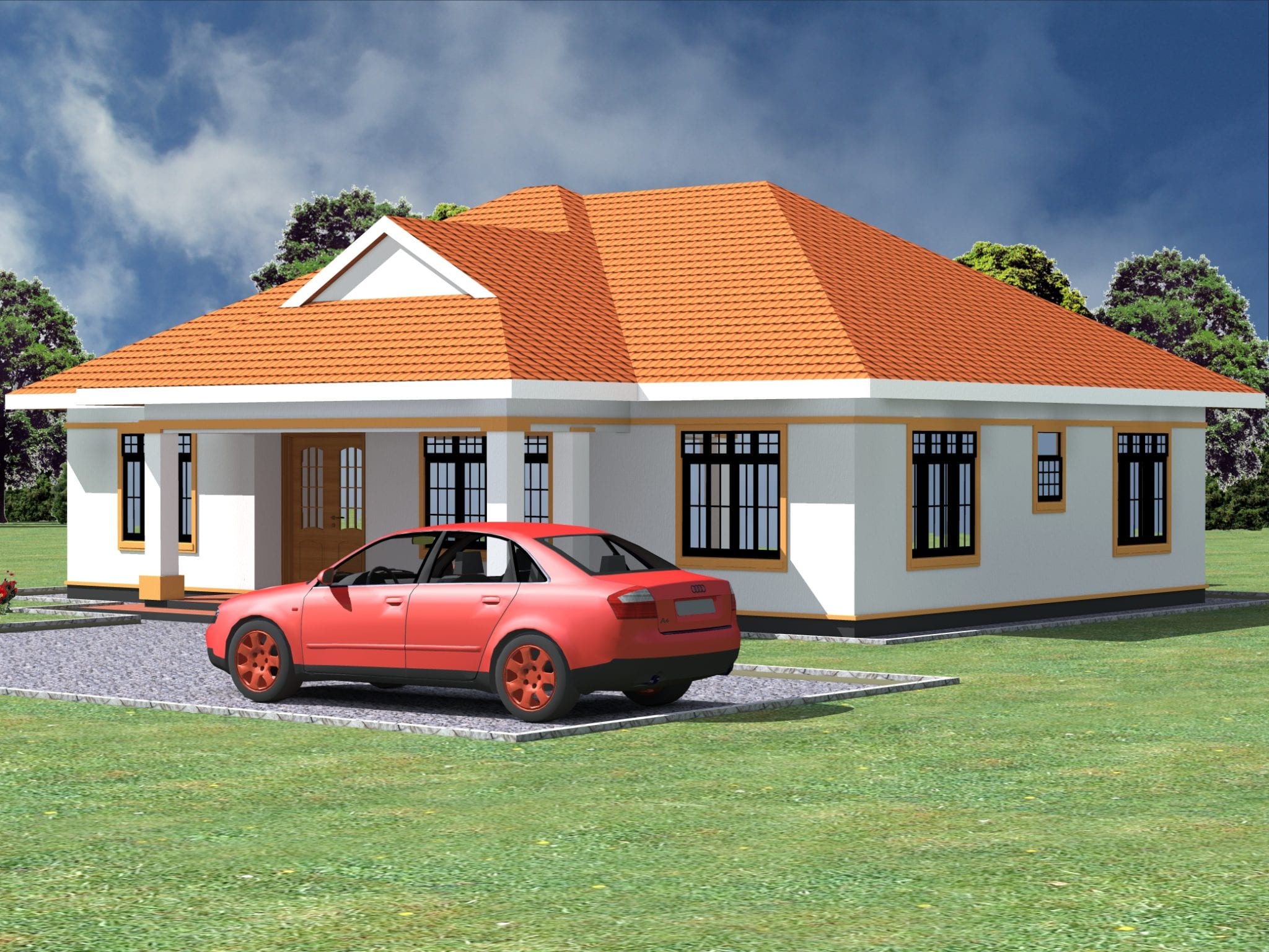 Some Best House Plans in Kenya: 3 Bedrooms Bungalows| HPD