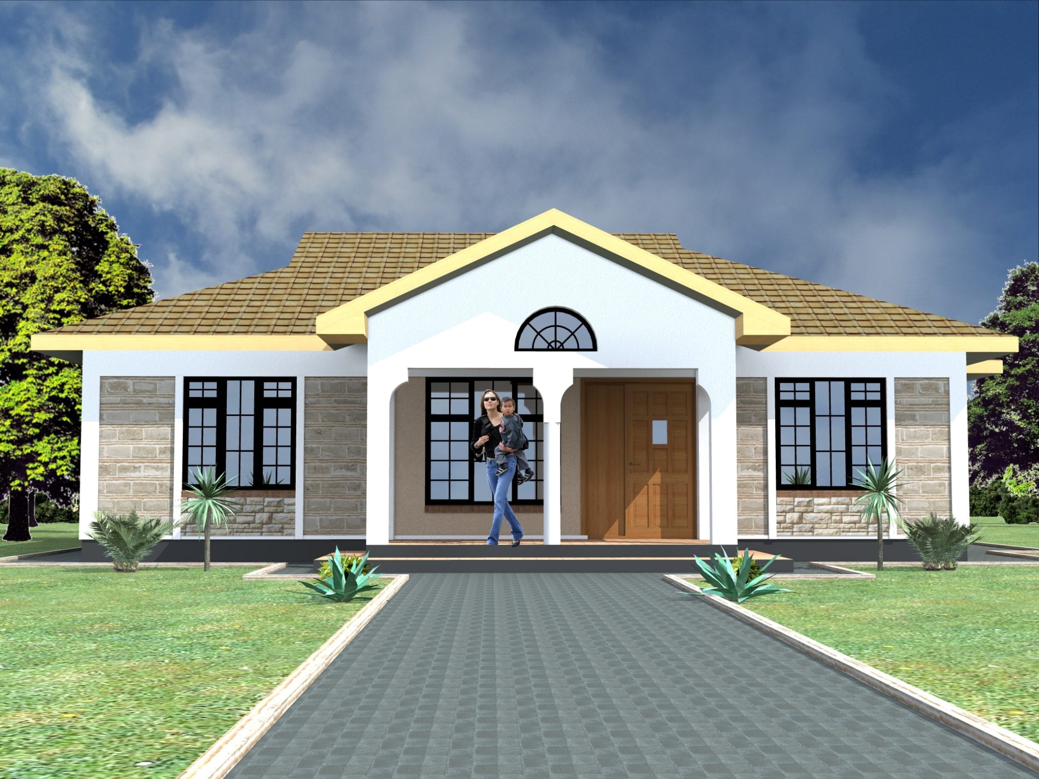 Simple 3 Bedroom House  Plans  Without  Garage  HPD Consult