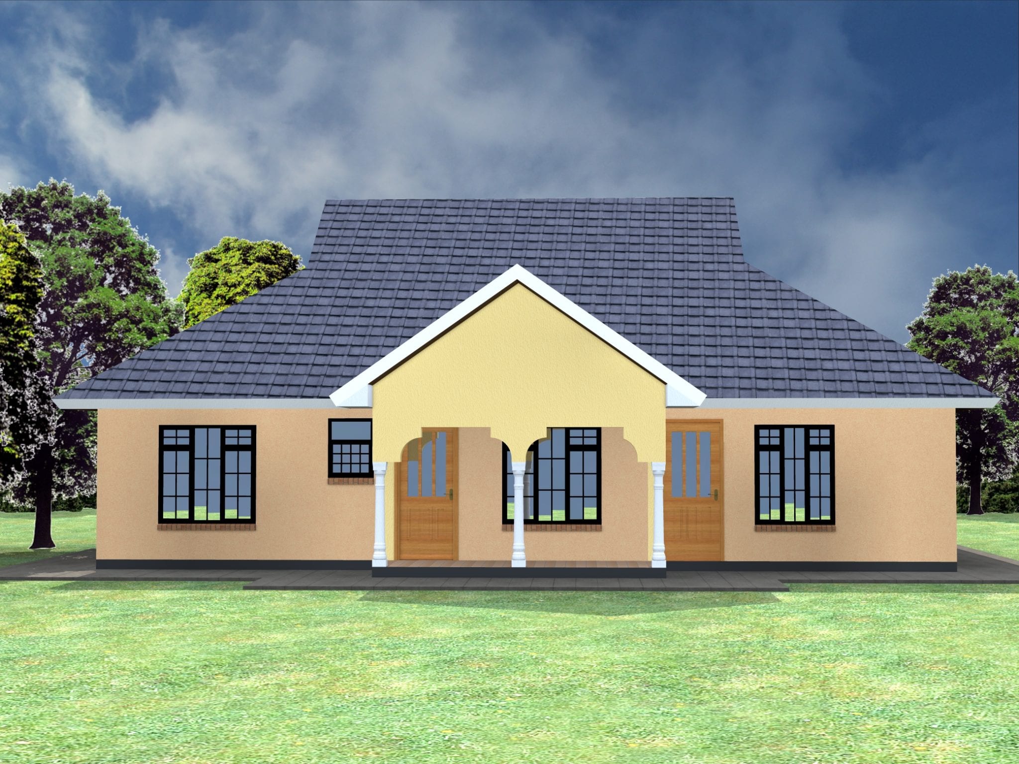 simple 3 bedroom house  plans  without  garage  HPD Consult