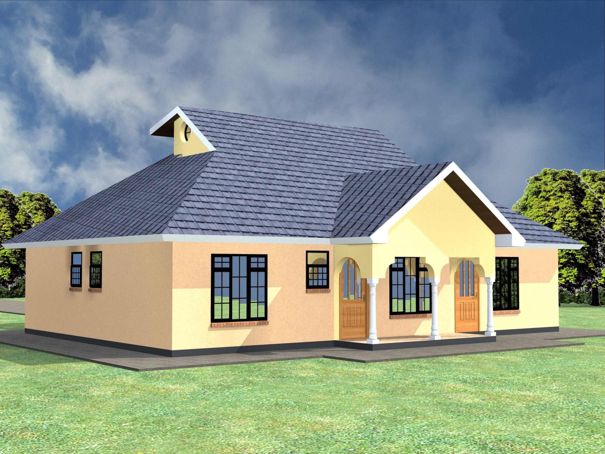 simple 3 bedroom  house  plans  without  garage  HPD Consult