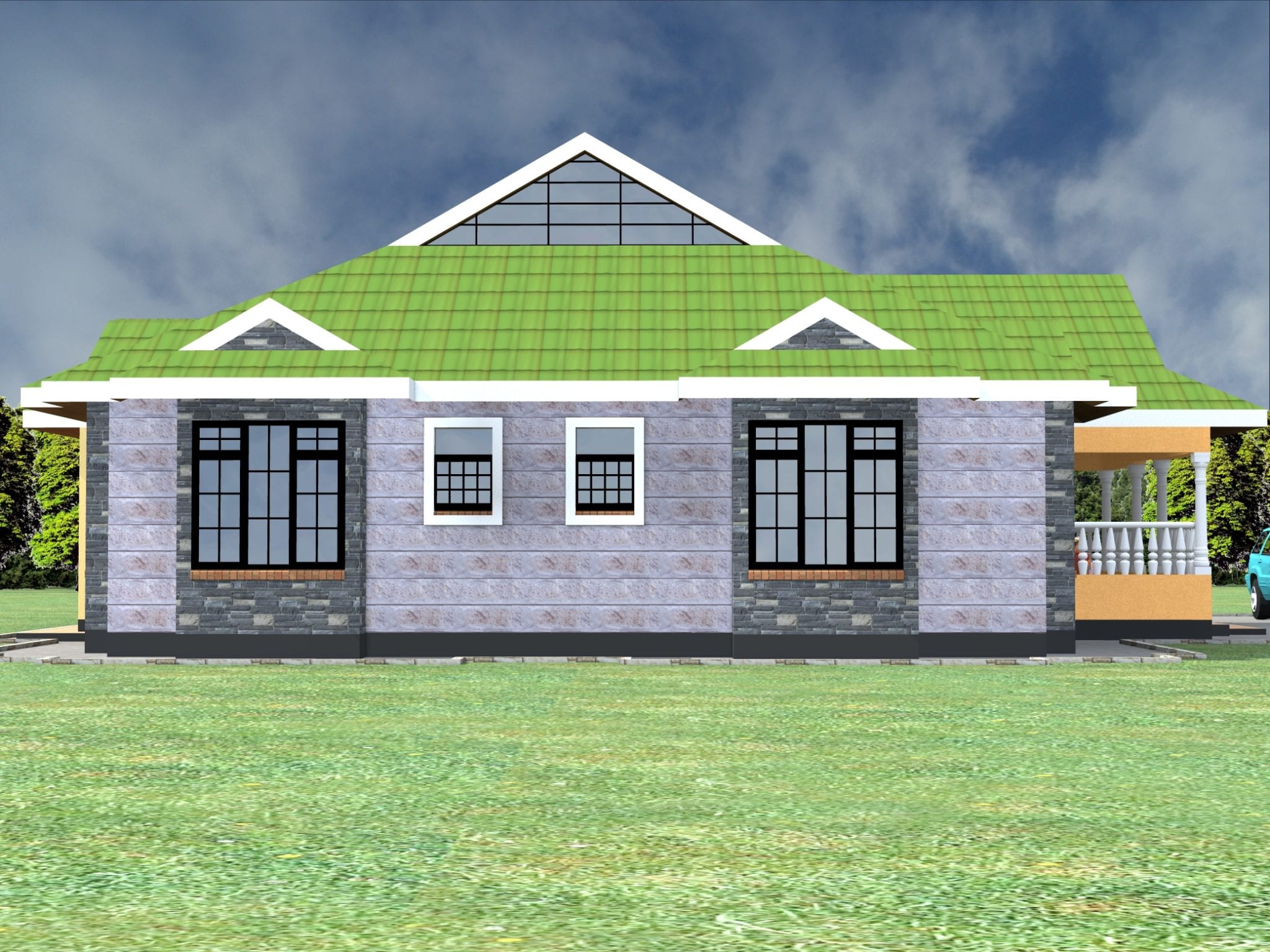 Four bedroom  bungalow  house  plans  in kenya  HPD Consult