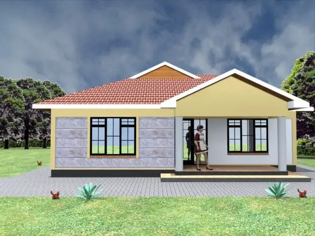 Low budget modern 3 bedroom house design |HPD Consult