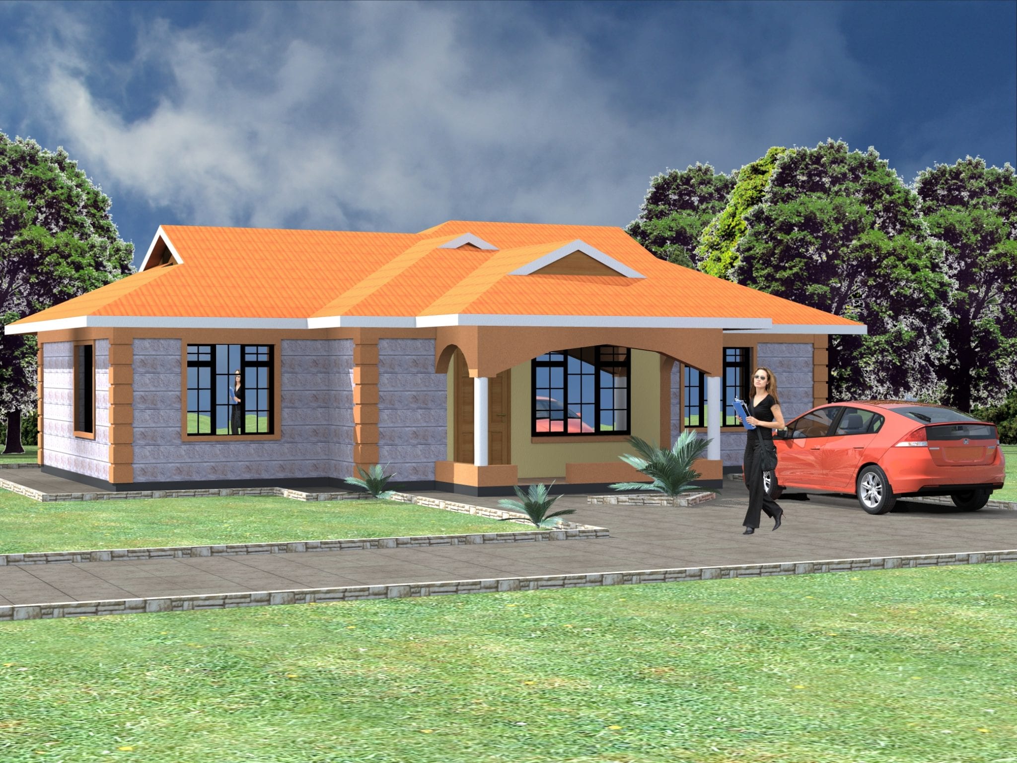  Simple  Three Bedroom House  Plan  In Kenya  