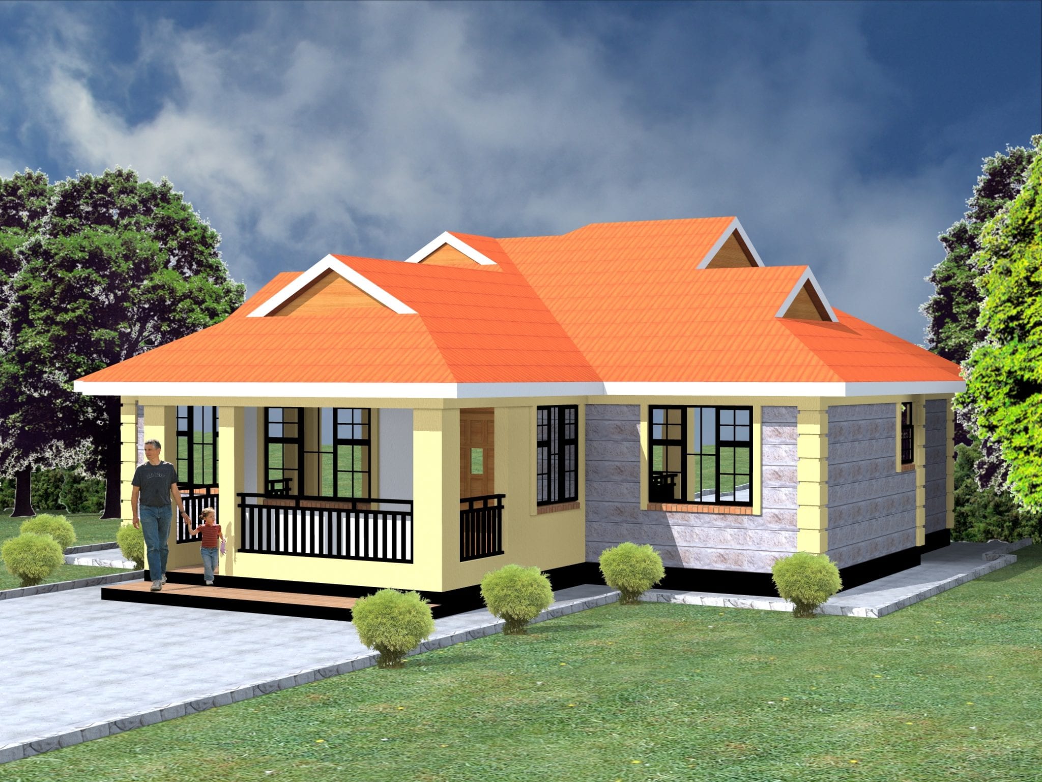 3 bedroom home design 3d