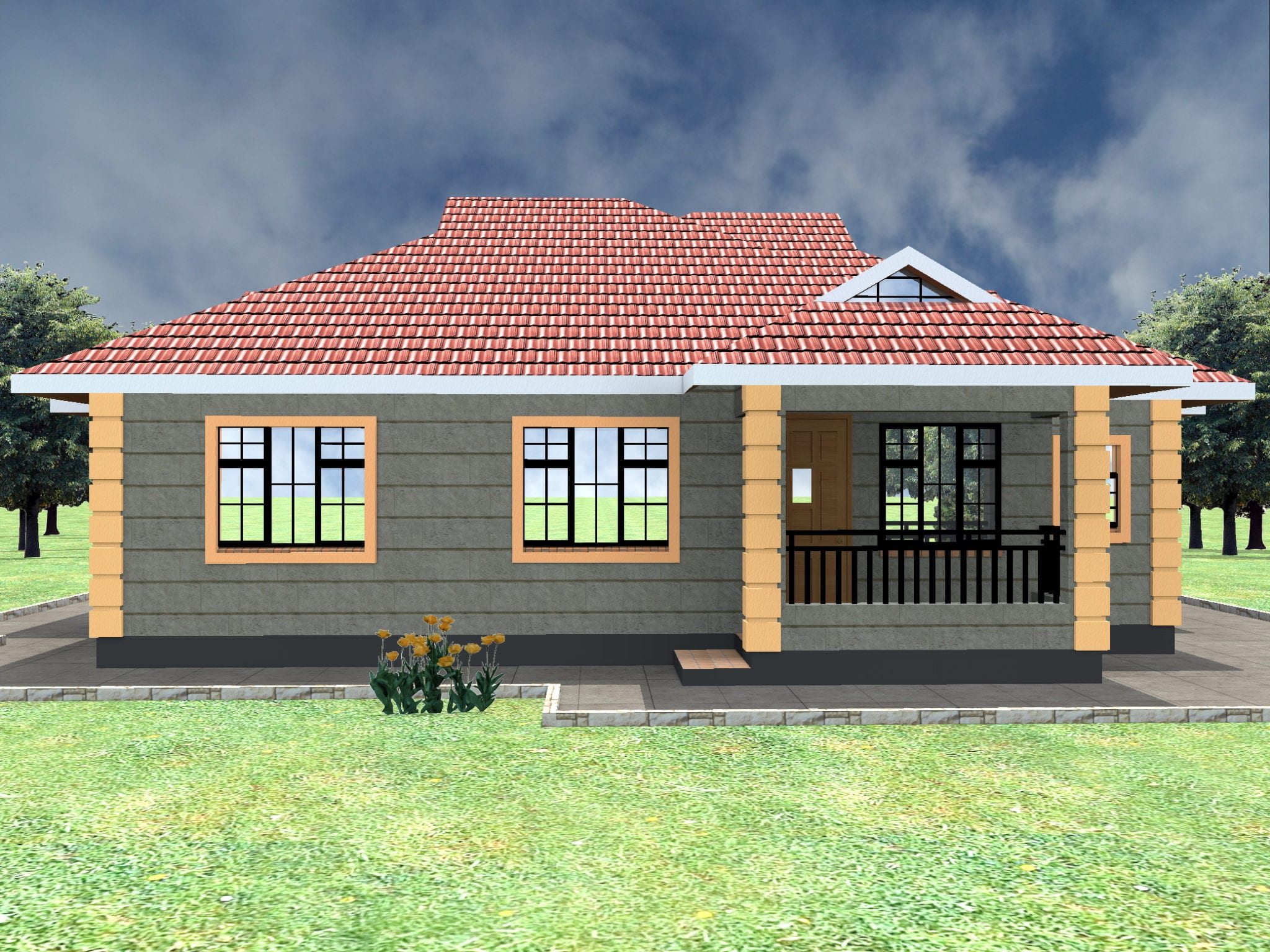 Simple 3 bedroom house plans without garage |HPD Consult