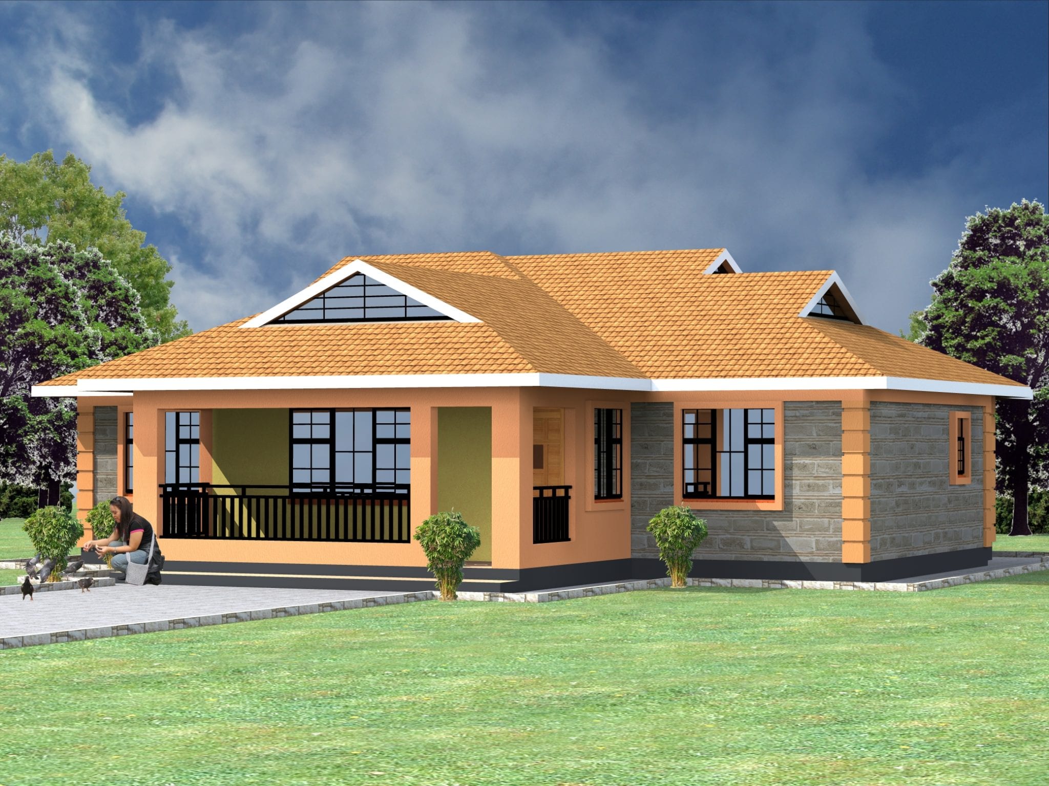  simple  3 bedroom house  plans  in kenya  HPD Consult