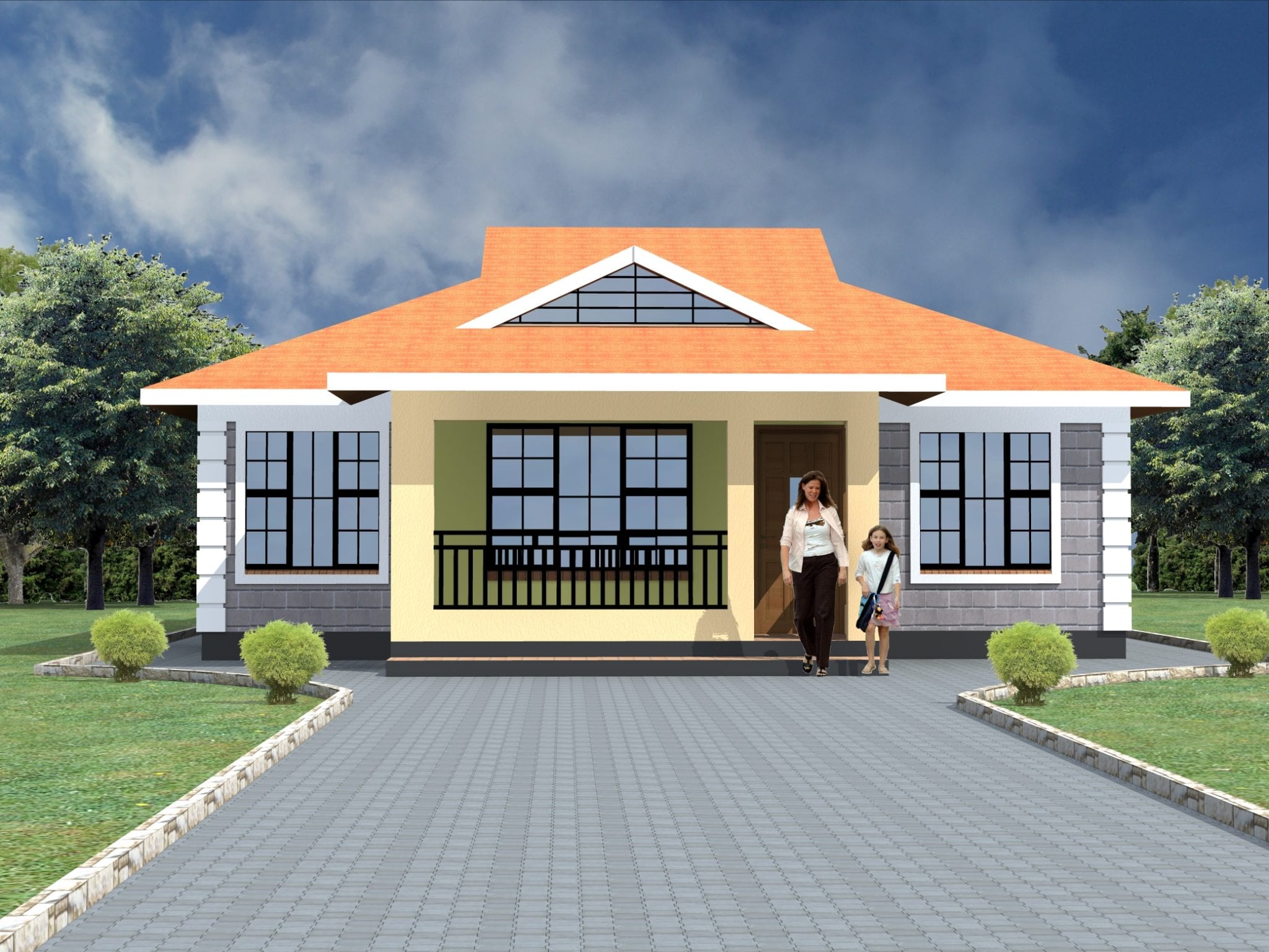Free Modern 3 Bedroom House Plans | HPD Consult