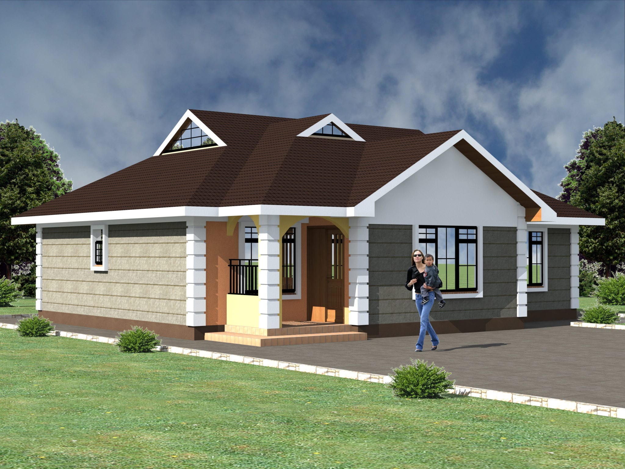 4 bedroom bungalow house plans kenya |HPD Consult