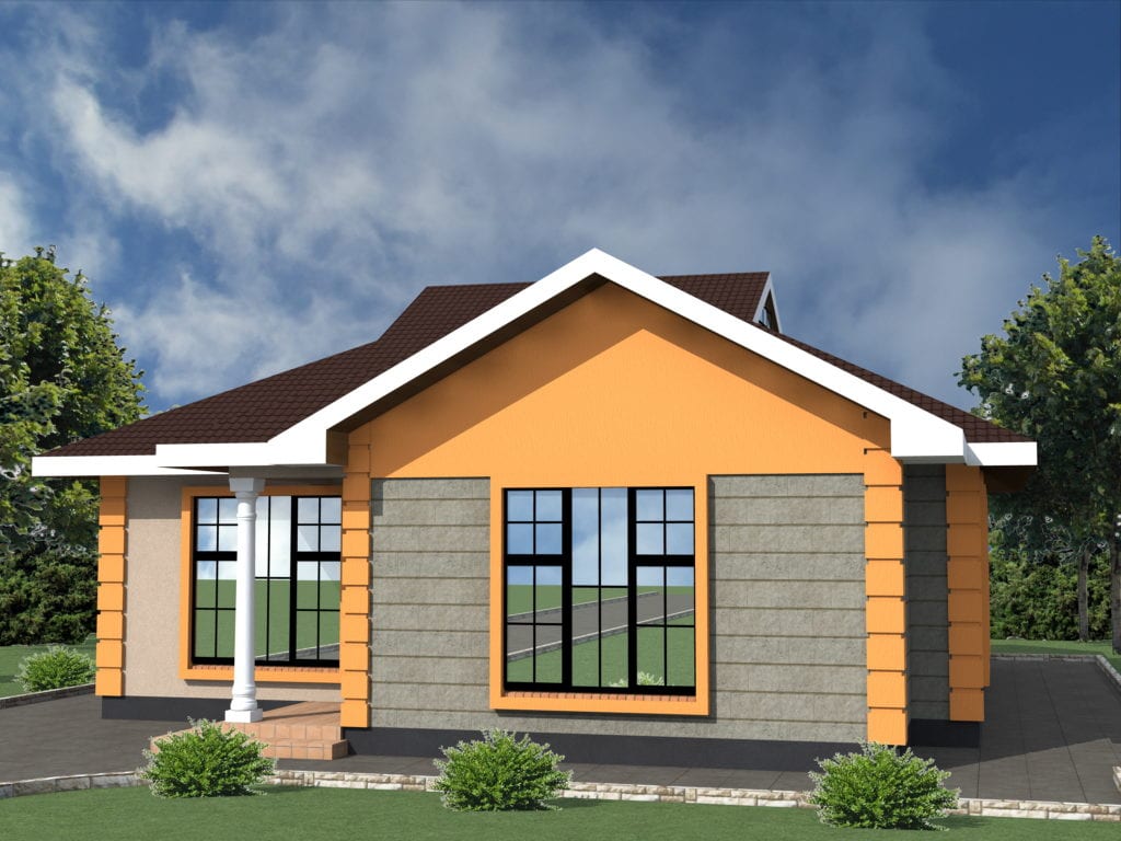 Low cost 2  bedroom  house  plan  in Kenya  HPD Consult