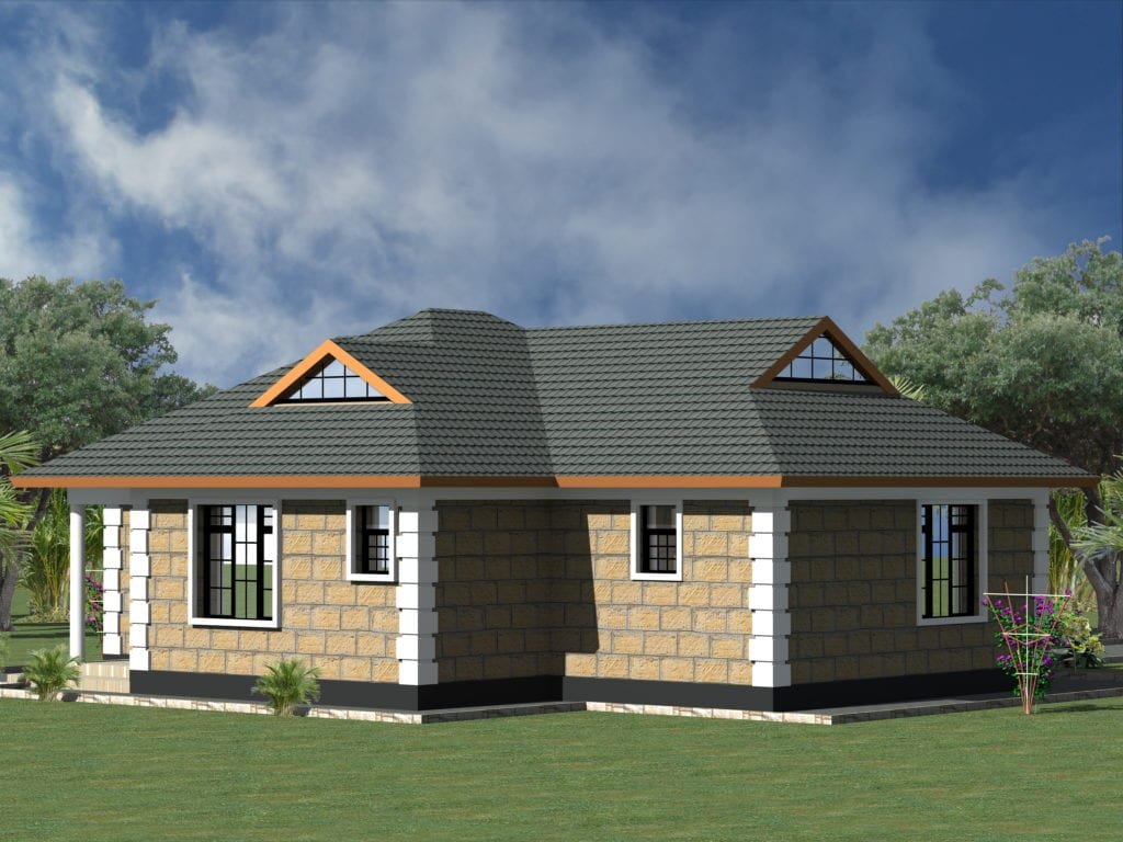 Two bedroom plan house |HPD Consult