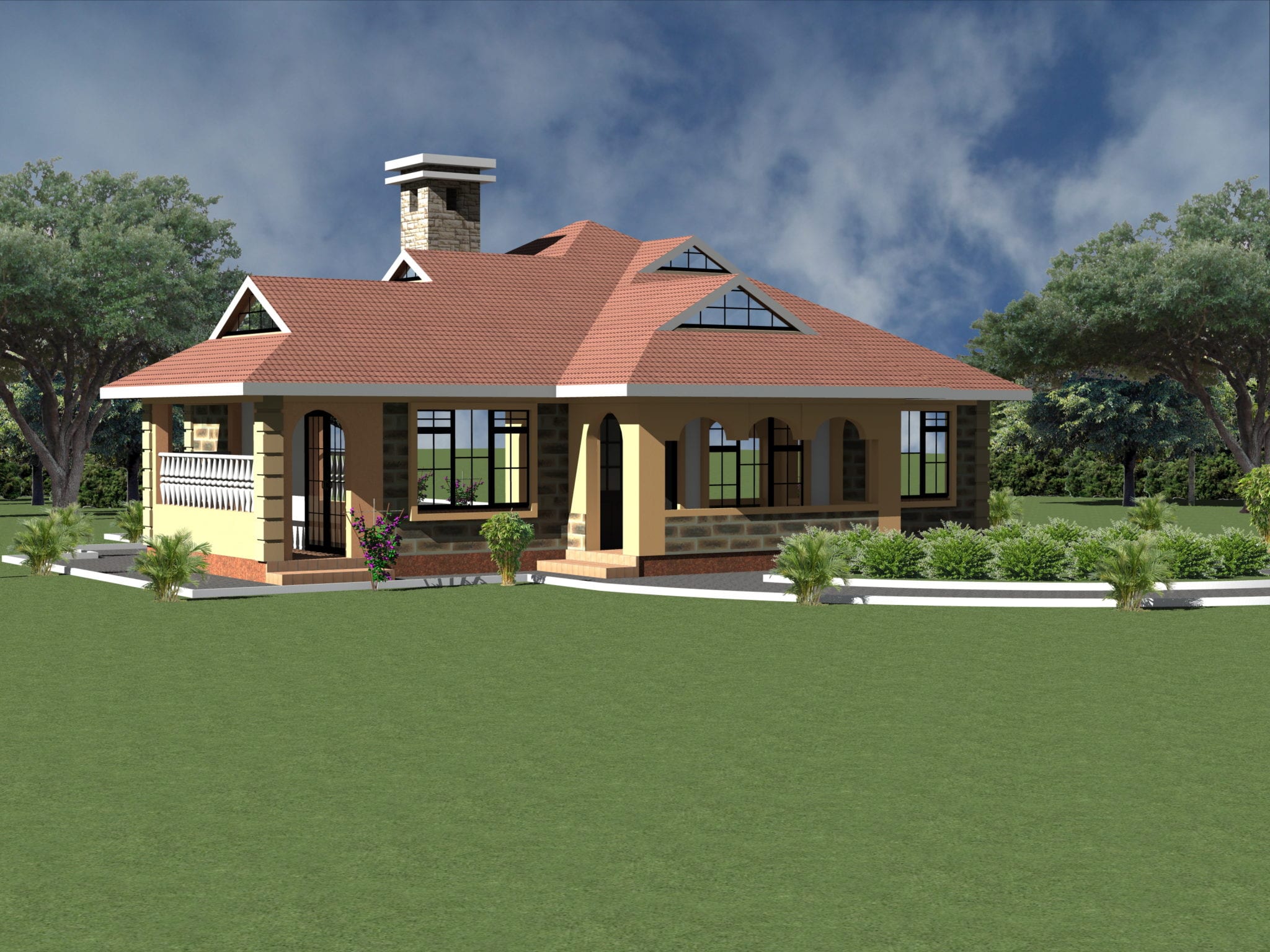  Simple  spacious four  bedroom  house  plans  HPD Consult