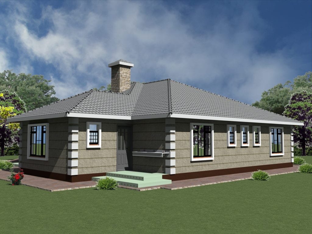 Simple 3 bedroom house plans with garage- HPD Consult