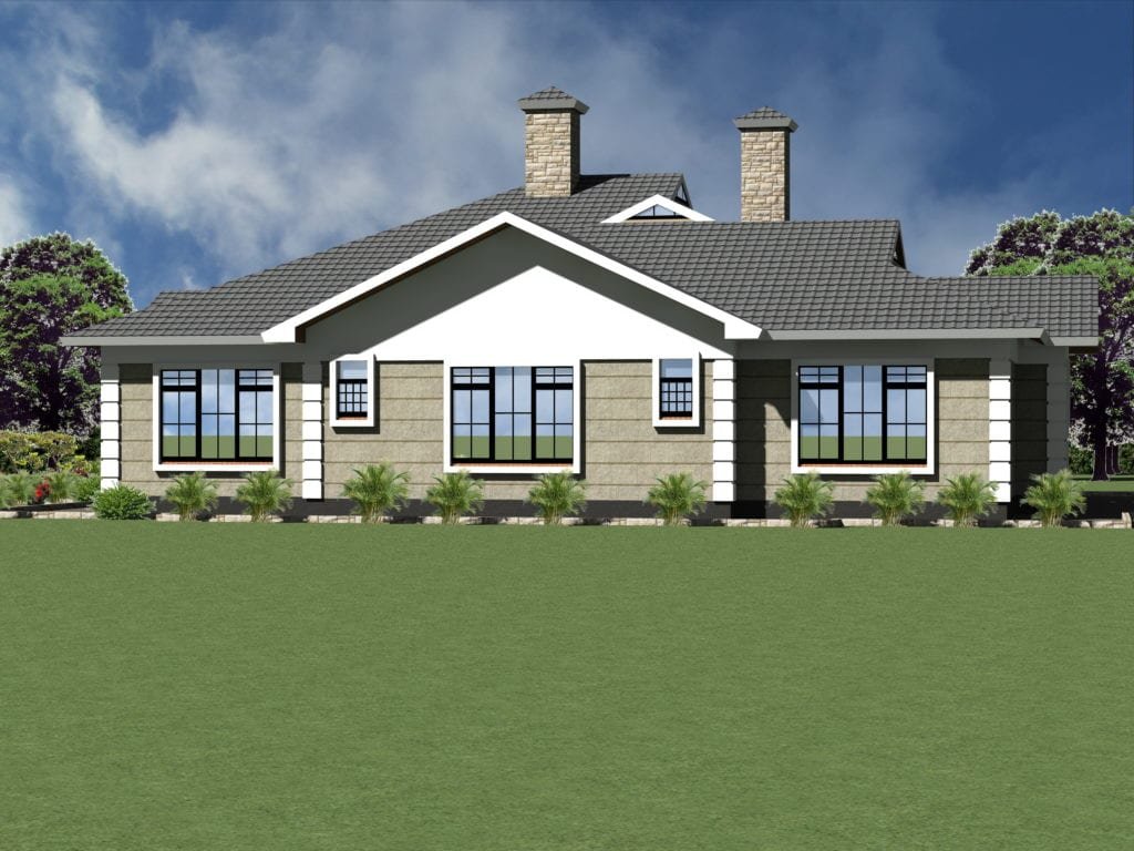 Four bedroom bungalow house plans | HPD Consult