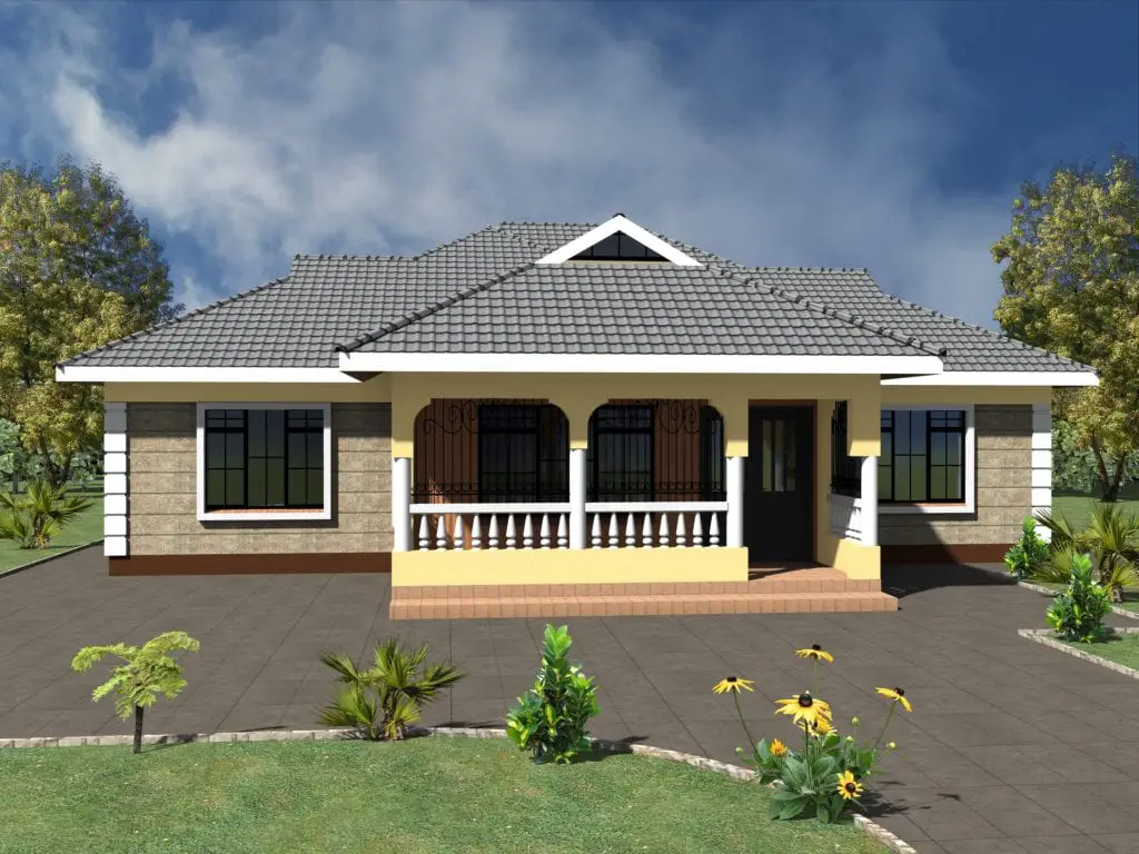 Simple 3 bedroom house plans without garage | HPD Consult