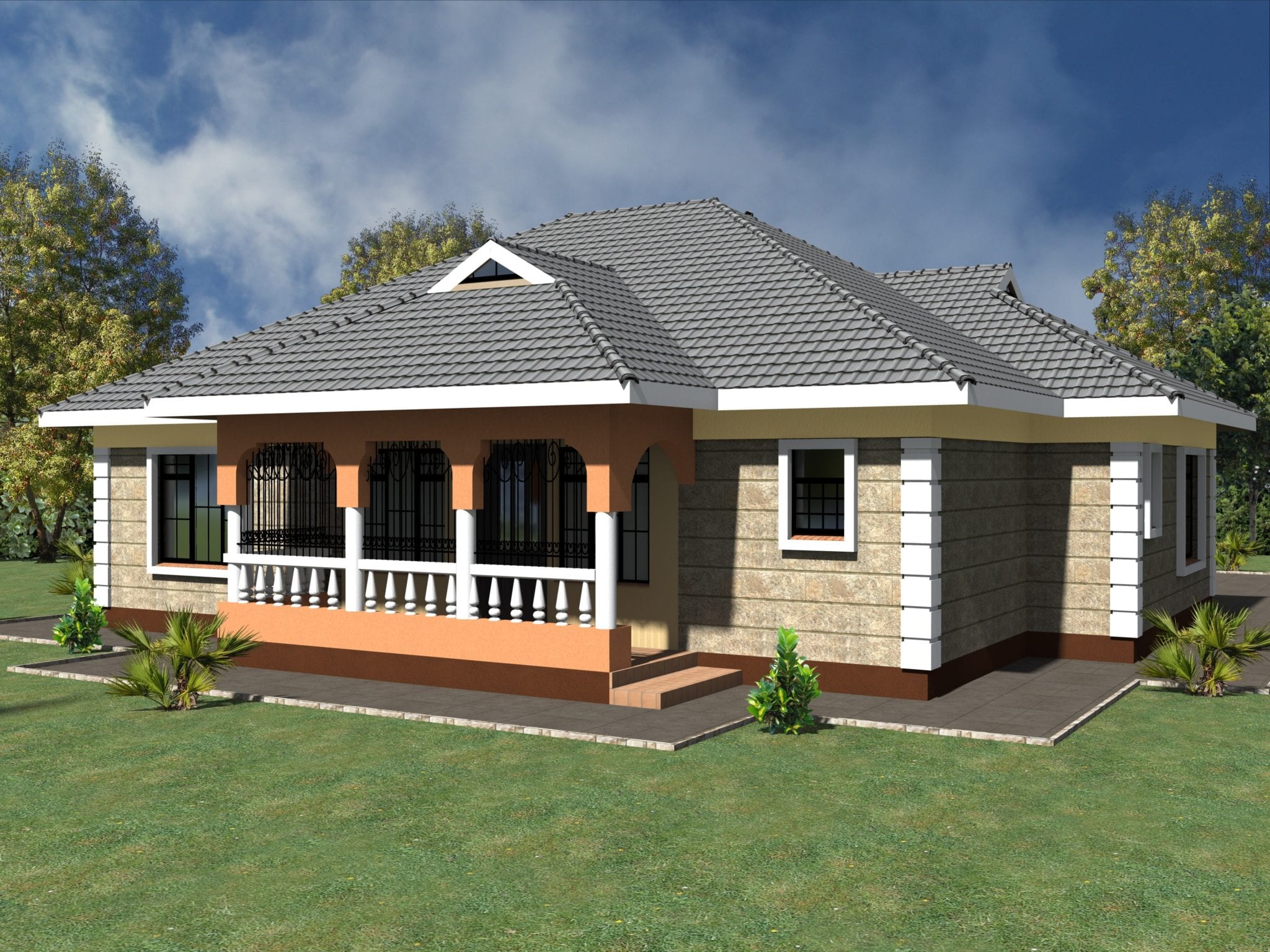 Simple 3 bedroom house plans without garage | HPD Consult