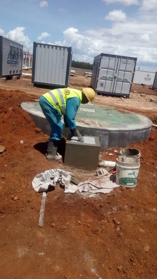 Biogas digester in Kenya.