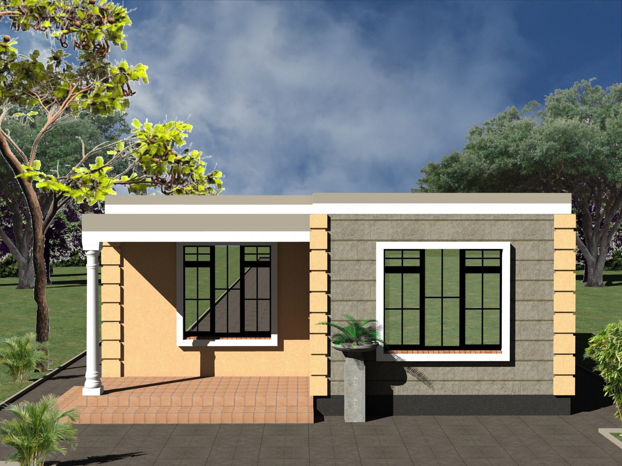 Featured image of post Low Cost One Bedroom House Plans / The corner window at the master&#039;s bedroom make it more elegant.
