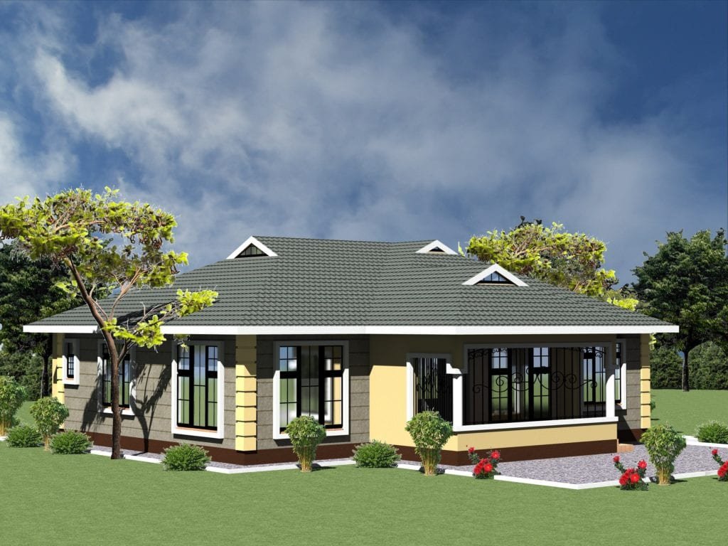 Three Bedroom Bungalow House Plan | HPD Consult