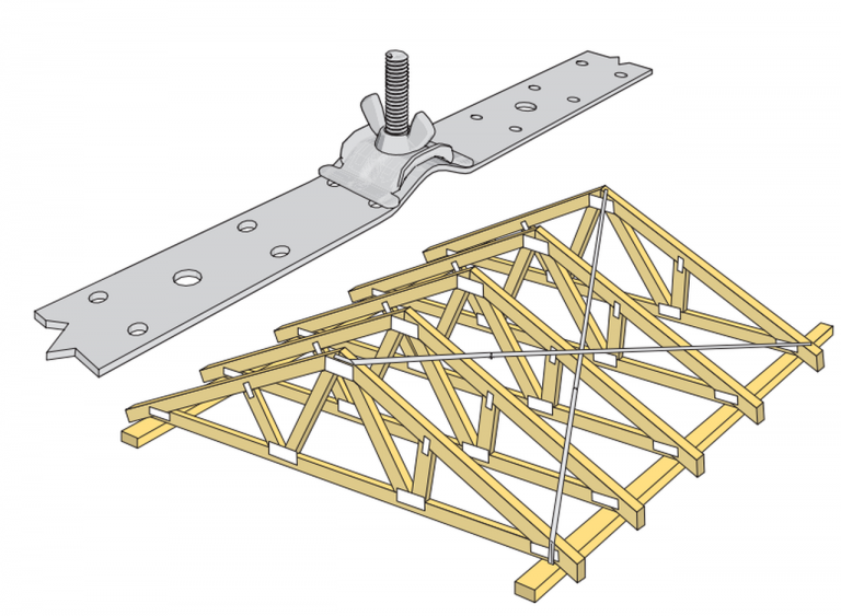 Bracing Roof Trusses | Bracing Roof Rafters | Roof Sarking | Cross ...