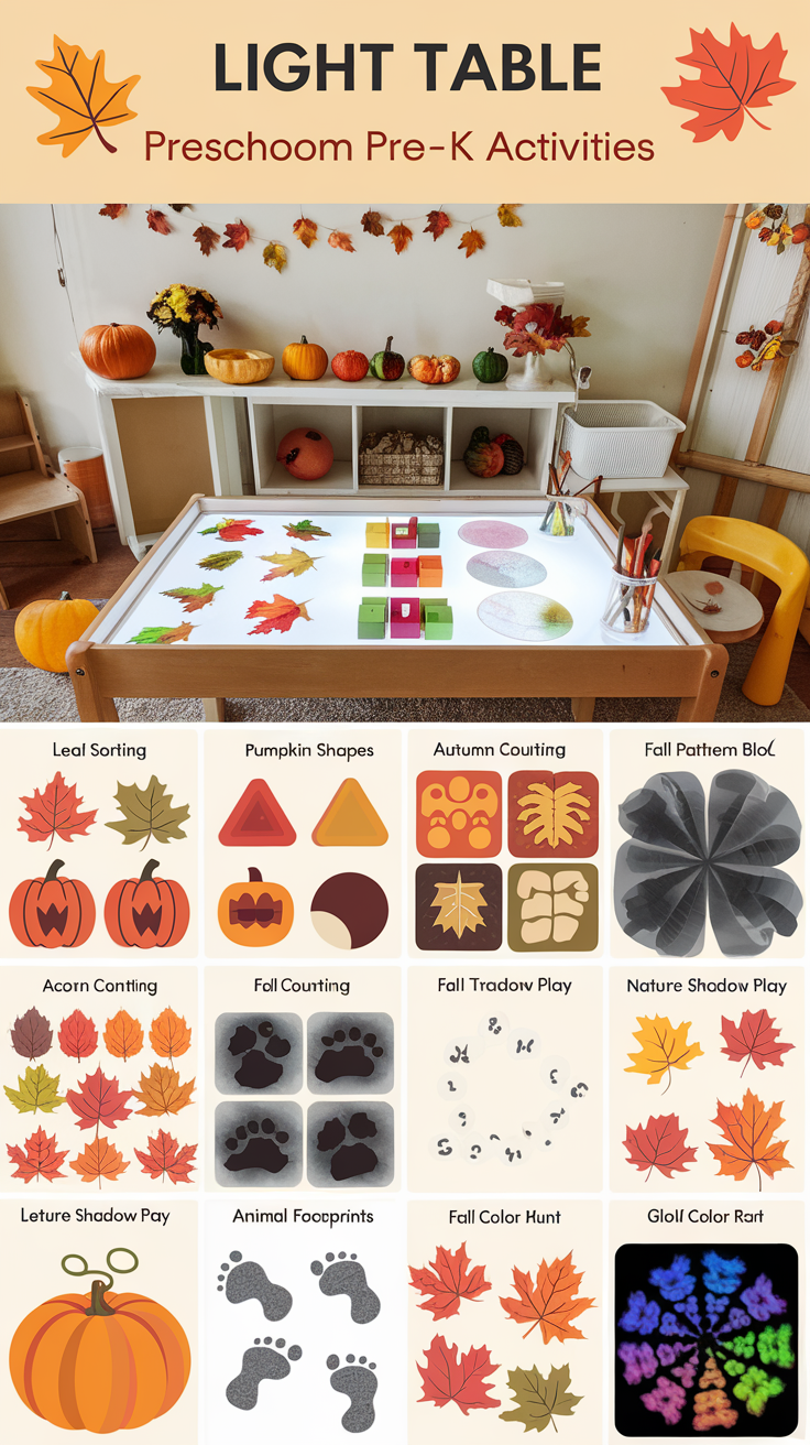 Fall Light Table Activities