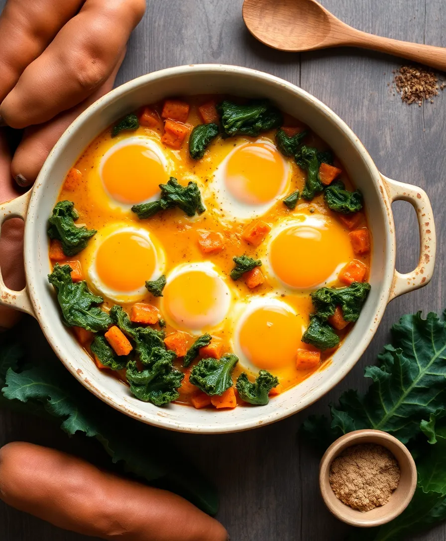 21 Protein-Packed Baked Cottage Cheese Eggs You'll Crave Every Morning (Wait Until You Try #9!) - 5. Sweet Potato and Kale Bake