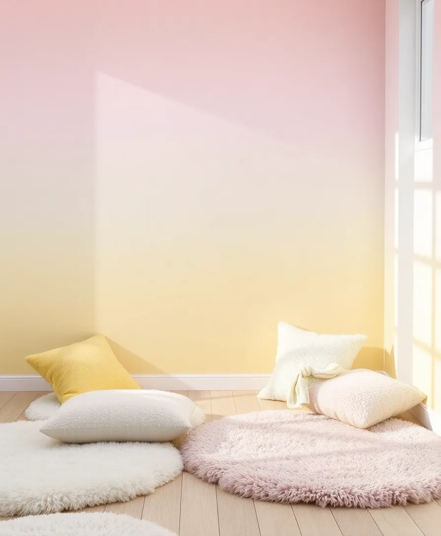 21 Cutecore Room Ideas That'll Make You Feel Like You're in a Dreamland! - 1. Pastel Rainbow Wall