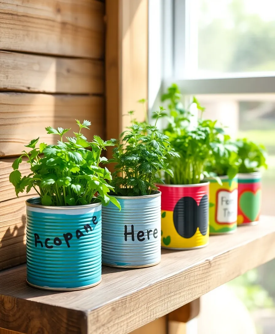 21 Budget-Friendly Small Garden Ideas That Will Transform Your Space! - 1. Herb Garden in Recycled Containers