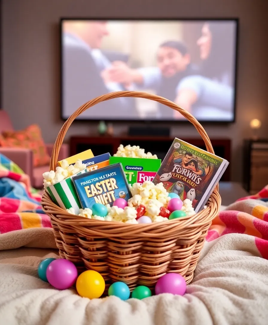 21 Easter Basket Ideas for Kids That They’ll Love (You Won't Believe #10!) - 20. Movie Night Basket