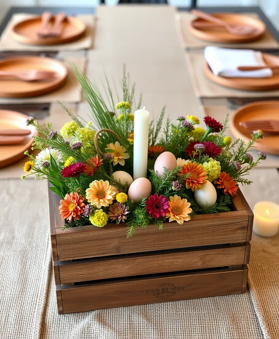 21 Eye-Catching Easter Centerpieces to Wow Your Guests (Don't Miss #6!) - 3. Rustic Charm