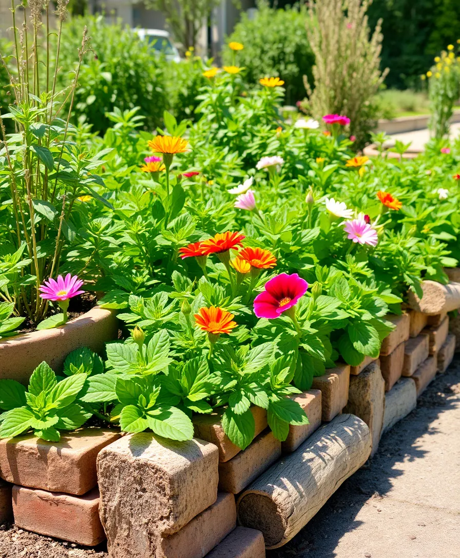 21 Budget-Friendly Small Garden Ideas That Will Transform Your Space! - 14. Garden Edging with Recycled Materials