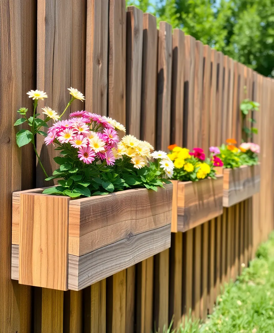 21 Budget-Friendly Small Garden Ideas That Will Transform Your Space! - 11. Rustic Fence Planters