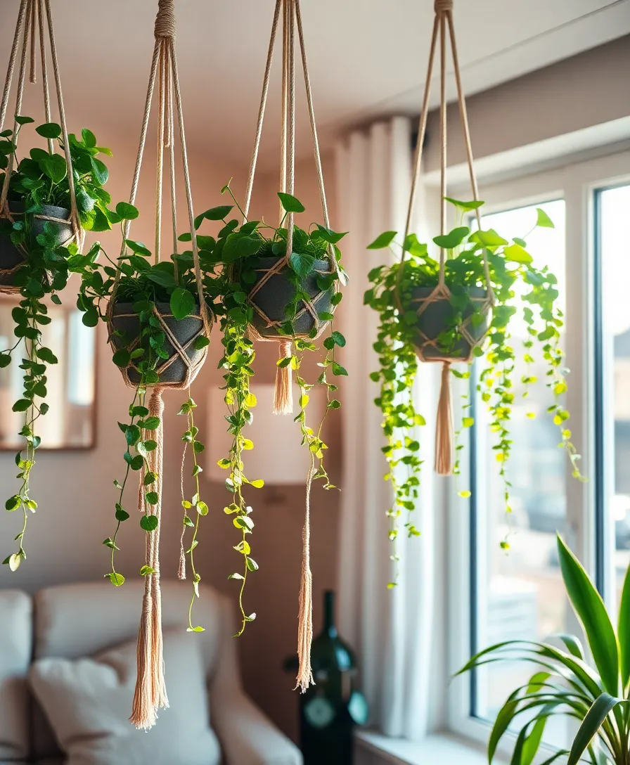 21 Budget-Friendly Small Garden Ideas That Will Transform Your Space! - 6. Hanging Garden with Macramé