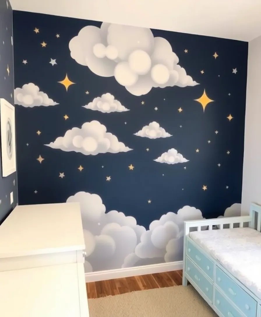 21 Cutecore Room Ideas That'll Make You Feel Like You're in a Dreamland! - 11. Dreamy Wall Murals