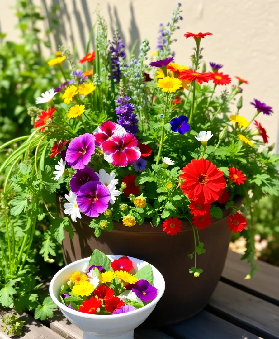 21 Budget-Friendly Small Garden Ideas That Will Transform Your Space! - 10. Edible Flowers in Containers