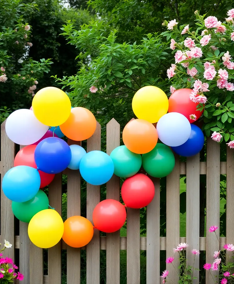 21 Whimsical Garden Whimsy Ideas That Will Spark Joy (You Won't Believe #7!) - 7. Balloon Garland