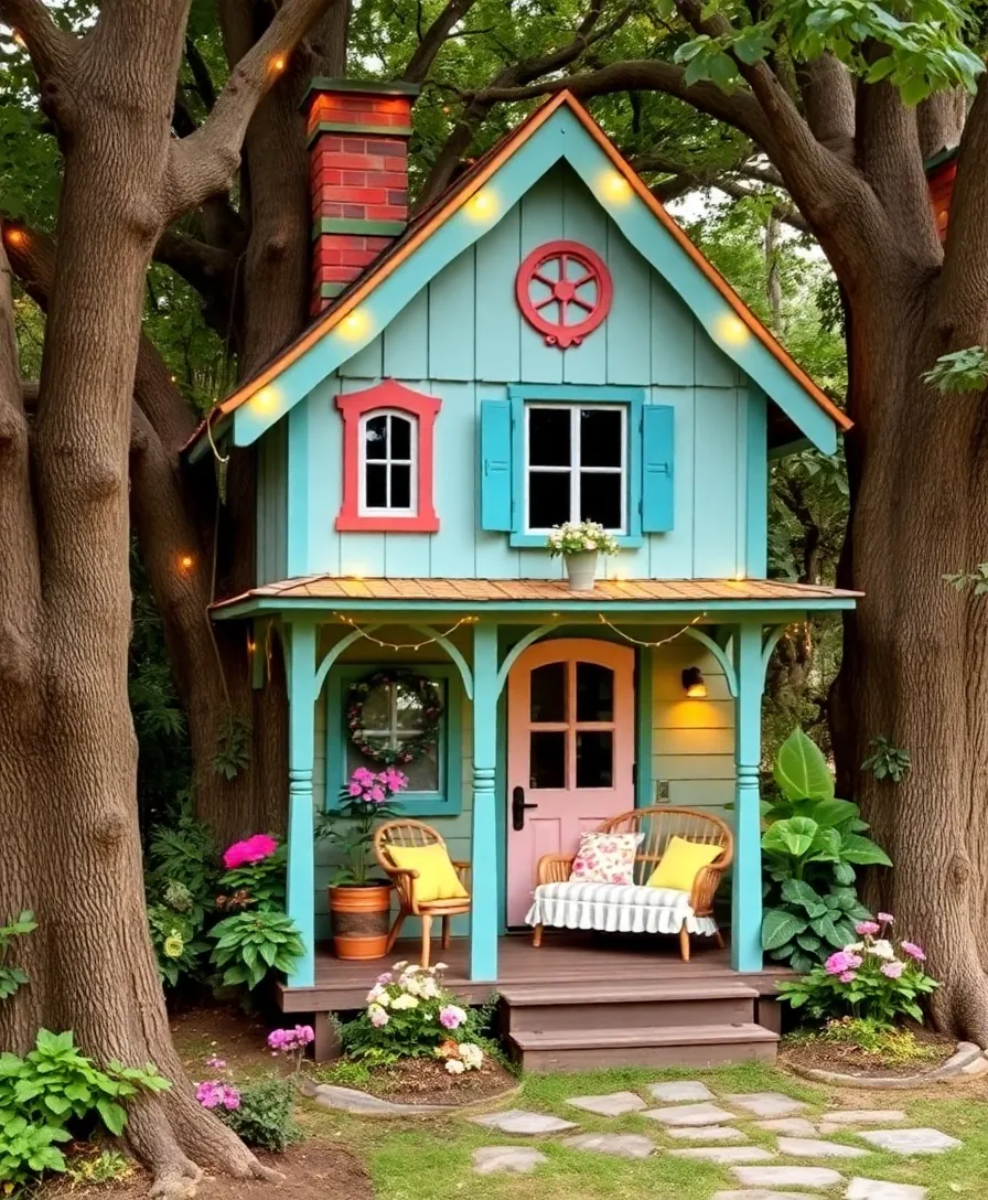 21 Whimsical Garden Whimsy Ideas That Will Spark Joy (You Won't Believe #7!) - 18. Storybook Treehouse