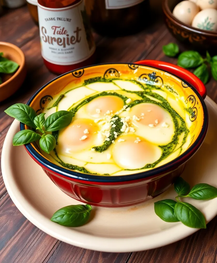 21 Protein-Packed Baked Cottage Cheese Eggs You'll Crave Every Morning (Wait Until You Try #9!) - 12. Pesto and Egg Wonder